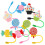 9pcs cartoon straw caps reusable drinking straw covers safe protector 4