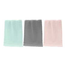 3 Pcs Muslin Baby Washcloths Newborn Bath Drool Burp Face Towel