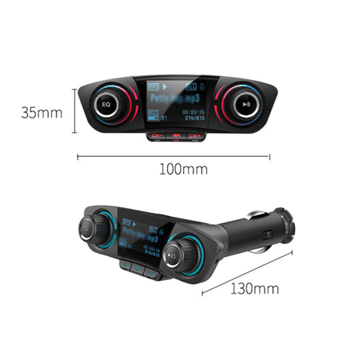 led mp3 player with usb charge hands free calling black 2