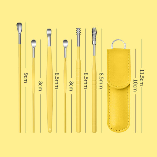 1 Set Portable Earwax Remover Tools Ear Cleaning Spoons Pickers 1