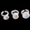 100 Pcs Silicone Tattoo Rings Pigment Container S 11