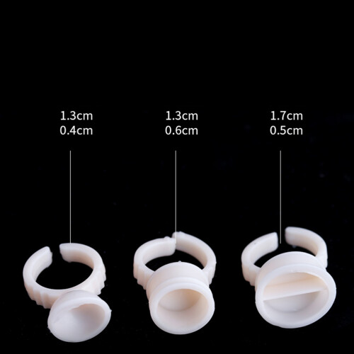 100 Pcs Silicone Tattoo Rings Pigment Container S 2