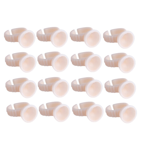 100 Pcs Silicone Tattoo Rings Pigment Container S