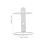 2 pcs white metal wall mounted wine rack for kitchen storage 3