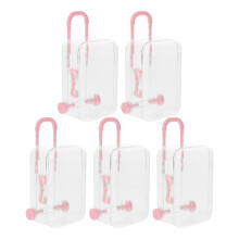 5pcs Mini Suitcase Candy Boxes Clear Party Favors Gift Cases