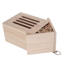 wooden insect hotel for bees butterflies bugs outdoor nesting shelter