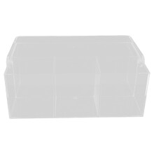 clear acrylic cutlery organizer with handle for kitchen or picnic use