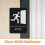 Tactile Exit Sign 22.5x15cm Raised Letters Braille Acrylic 8