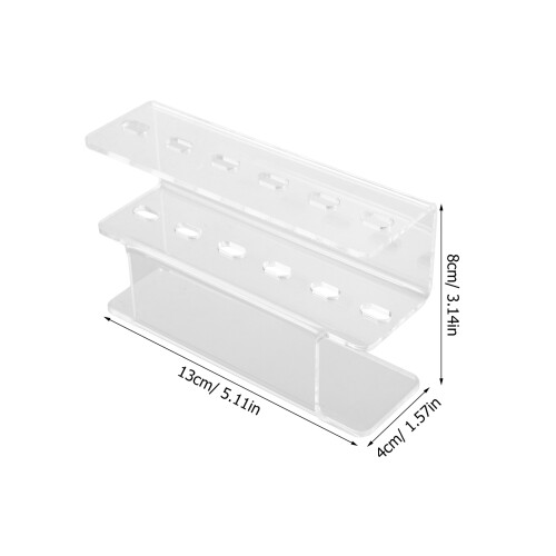 clear acrylic 6-hole lash tweezer holder for makeup tools organizer 2