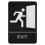 Tactile Exit Sign 22.5x15cm Raised Letters Braille Acrylic 1