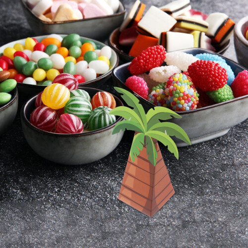 10pcs hawaiian candy boxes party favors palm tree modeling holders 2