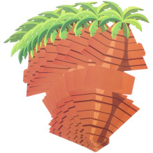 10pcs hawaiian candy boxes party favors palm tree modeling holders