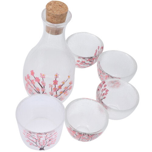 1 Set Japanese Sake Set with Bottle Warming Mug Cups