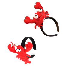 2 pcs cloth crayfish hair hoops, lobster headwear, creative bands