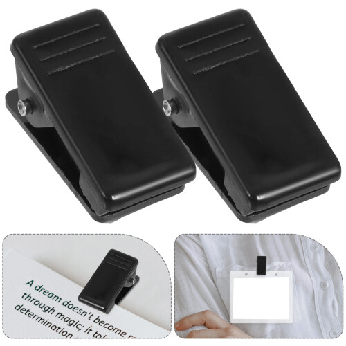 100pcs Self Adhesive Plastic Spring Clips Badge Holders 1
