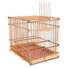 bamboo woven portable lightweight bird cage for finch canary parakeet