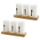 2 Sets Oak Base Kitchen Cutlery Chopsticks Drip Holders 1