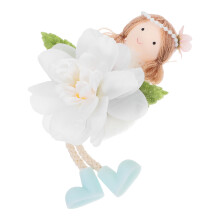 White Flower Angel Girl Doll Pendant Charming Spring Party Decor