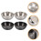 4pcs Stainless Steel Sauce Dipping Dish Set 5