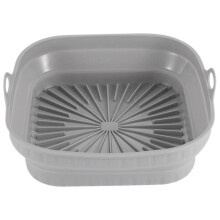 reusable silicone air fryer liner with double handle for baking