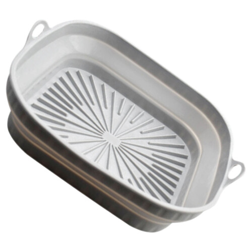 reusable silicone air fryer liner with double handle for baking 2