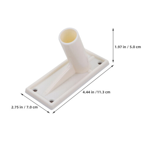 2pcs heavy duty adhesive flag pole mount bracket for outdoor white 1
