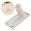 2pcs heavy duty adhesive flag pole mount bracket for outdoor white 7