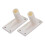 2pcs heavy duty adhesive flag pole mount bracket for outdoor white 10