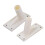 2pcs heavy duty adhesive flag pole mount bracket for outdoor white 1