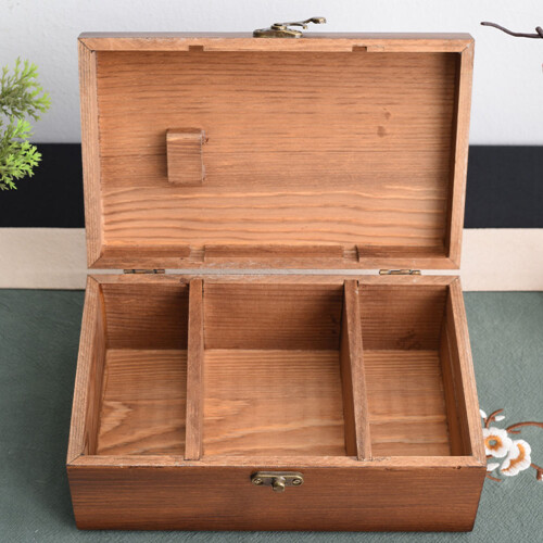 wooden sewing kit box for needle and pin storage 2