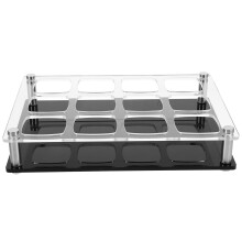 clear shot glasses tray holder for whiskey tequila cups organizer base