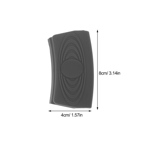 2 Pcs Pot Handle Protective Covers Silicone Clips Parts Grey 1
