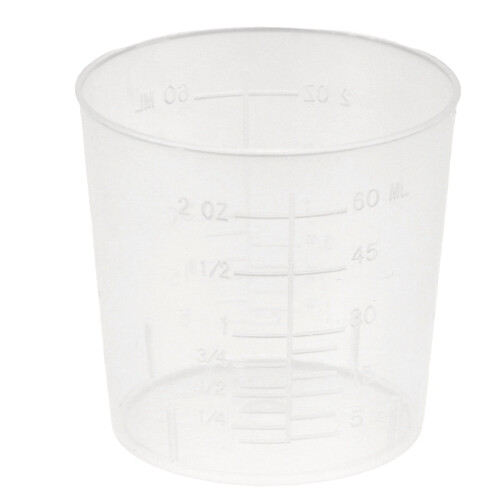 40pcs 60ml Transparent Measuring Cups for Office