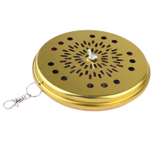 portable box with hollow lid and hanging buckle yellow