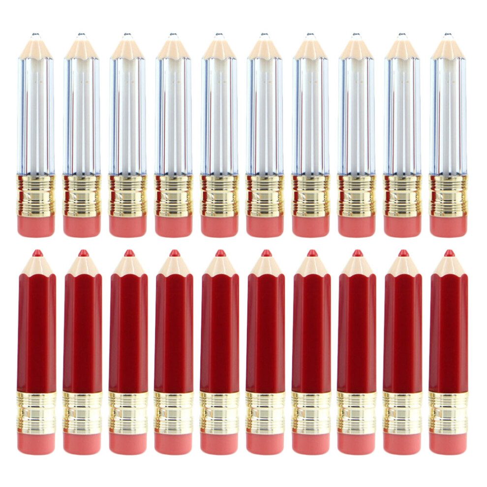 Totority 20Pcs Pencil Shaped Empty Mini Lip Gloss Tubes