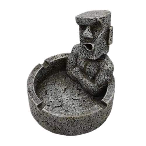 moai stone statue ashtray for home smoking decoration