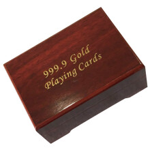 wooden poker storage case for cards and trinkets