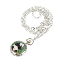 panda pocket watch necklace chain gift for children festival souvenir