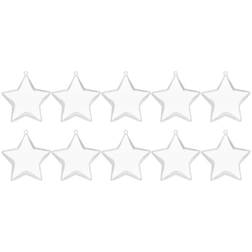 20 pcs clear plastic refillable star ball ornaments for christmas tree 2