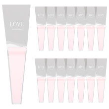 50pcs flower sleeves for valentine rose wrapping single stem bags