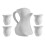 1 Set Rabbit Shaped Ceramic Coffee Pot Kit with Cups 7