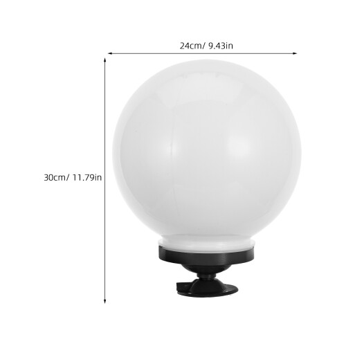 Acrylic Outdoor Pole Light Fixture with Round Globe Base White 1