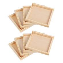 8pcs 3D Puzzle Sorting Tray Wooden Organizer for Montessori Crafts