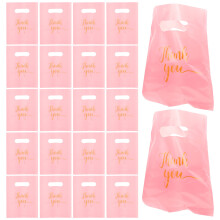 100pcs Thank You Bags Plastic Merchandise Bags Small Large