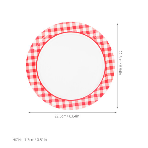 20 Pcs Red Plaid Paper Set 2
