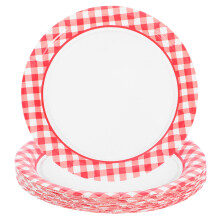 20 Pcs Red Plaid Paper Set