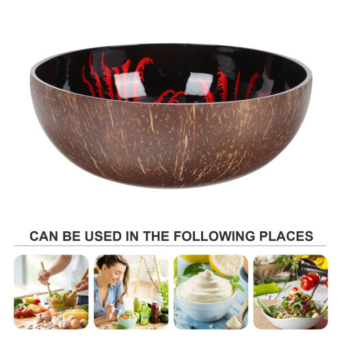coconut bowl food container coconut shell storage holder 2