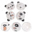 4pcs ceramic dish saucer, panda shape, white 6