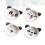4pcs ceramic dish saucer, panda shape, white 8