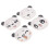 4pcs ceramic dish saucer, panda shape, white 4